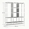 3 Column Portable Steel Cloth Wardrobe – Multicolor