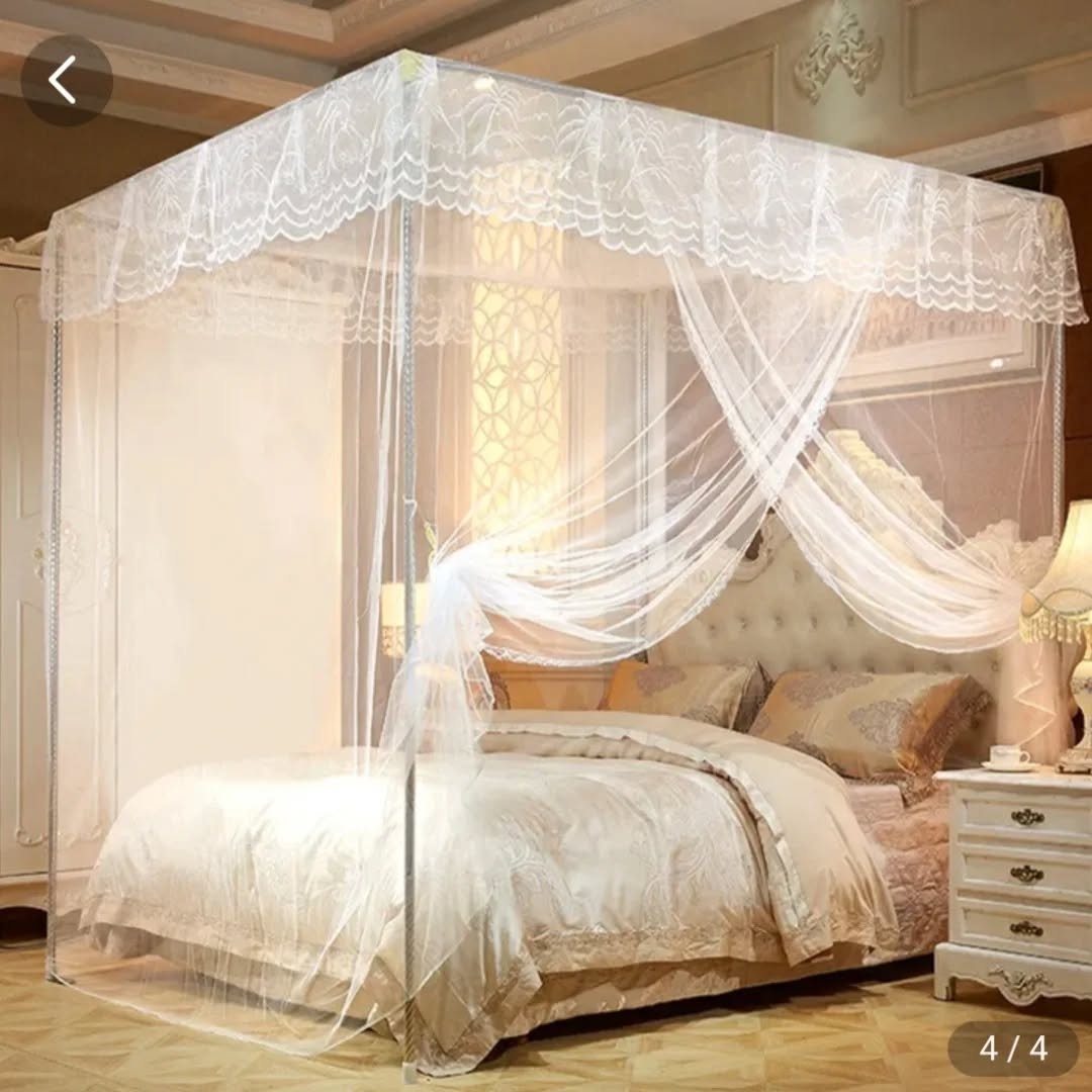 4x6 Size 4 Stand Steel Frame Mosquito -White