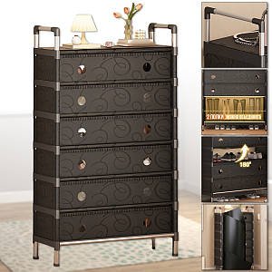 6 Tier Layer Shoe Rack Organizer - Black