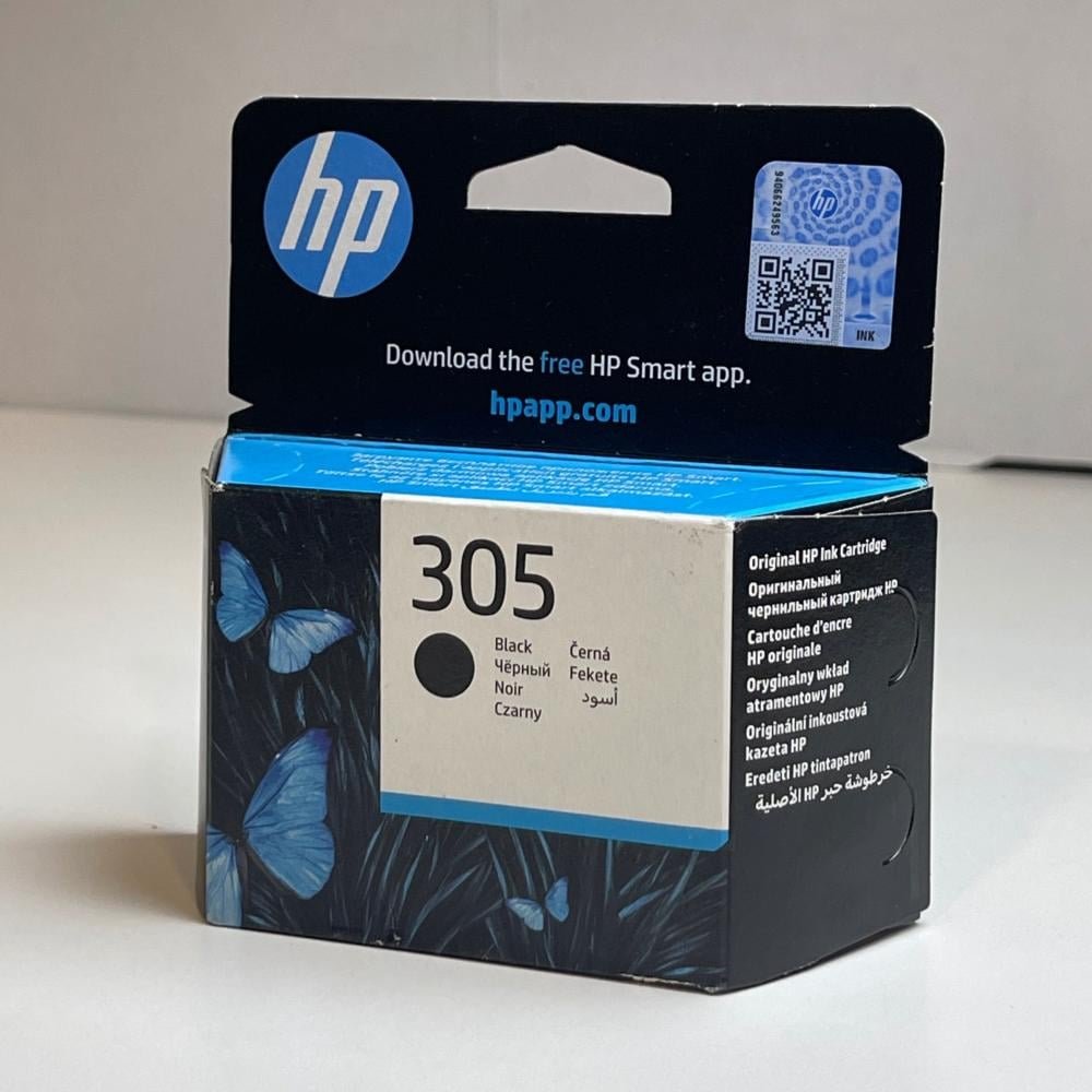HP 305 Original Ink Cartridge, Black, Single Pack