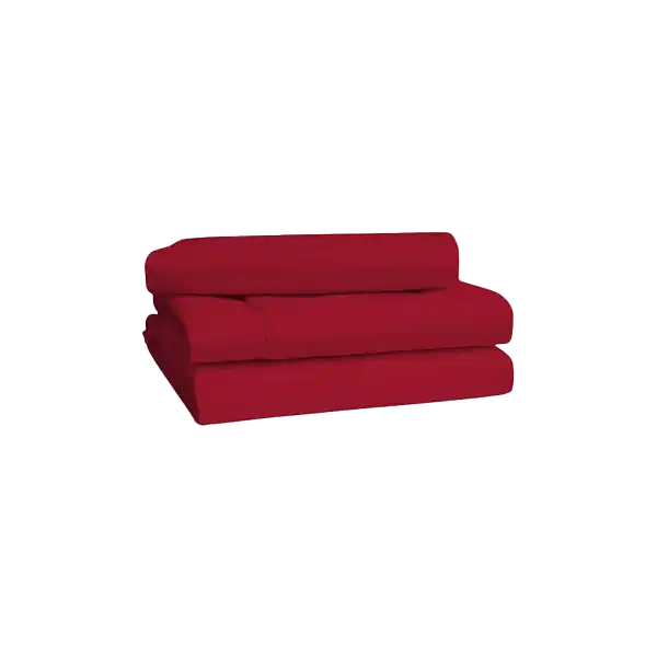 Premium 6x6 6 pieces Cotton Not-Fitted Bedsheets Set - Red