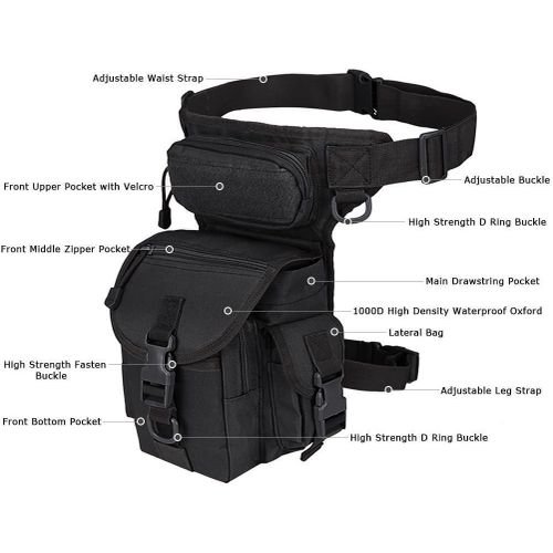 Pouch Bag Thigh Bag Motorcycle Leg Bag for Men Waist Pack for Military Cycling Hiking Hunting Riding Camping, Cycling Hiking horse Riding