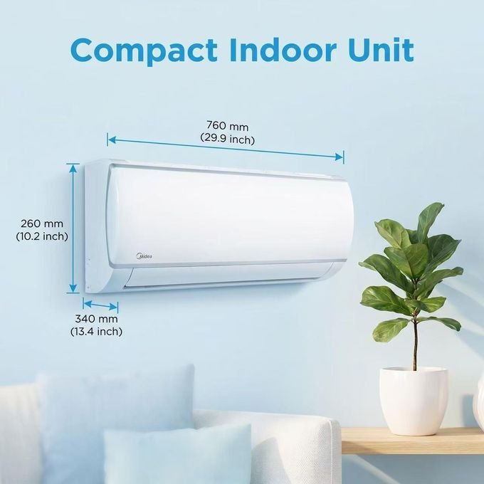 Midea 9,000 BTU Mini Split Inverter Air Conditioner/Heating System - White