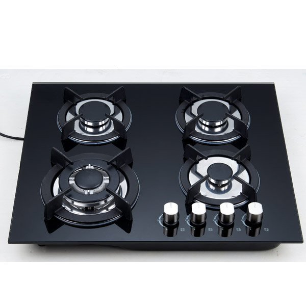 Digiwave 4 Burner Gas Stove Built In Tempered Glass Black Surface DWGC2002 - Black