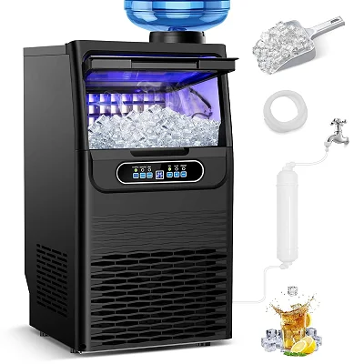 Commercial Ice Maker Ice Cube Machine 45kg/24 Hours with 9kg Ice Storage