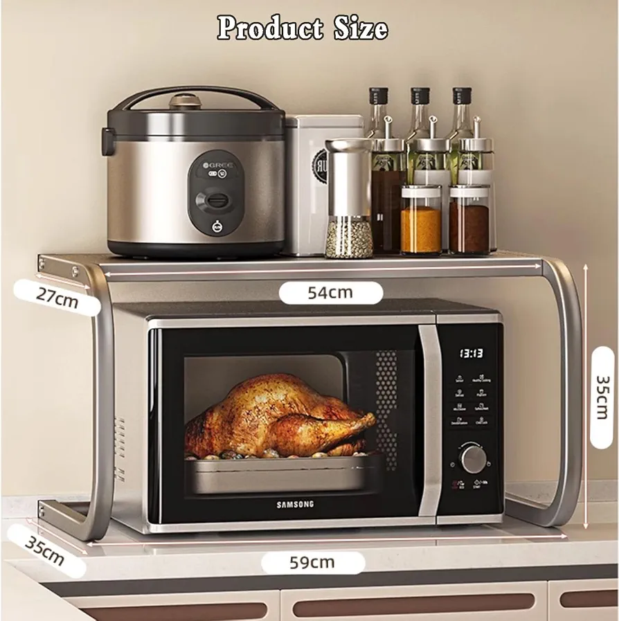 Microwave Storage Rack / Microwave Stand - Black/White
