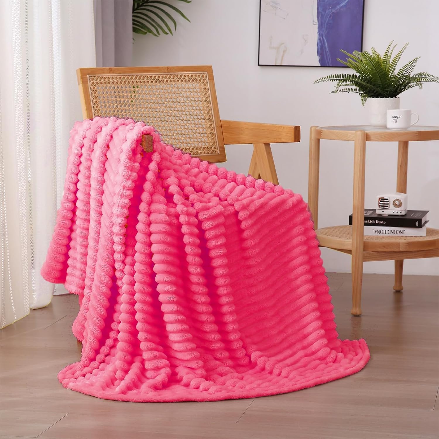 5*6 Soft warm  Fleece Throw Blanket -Pink