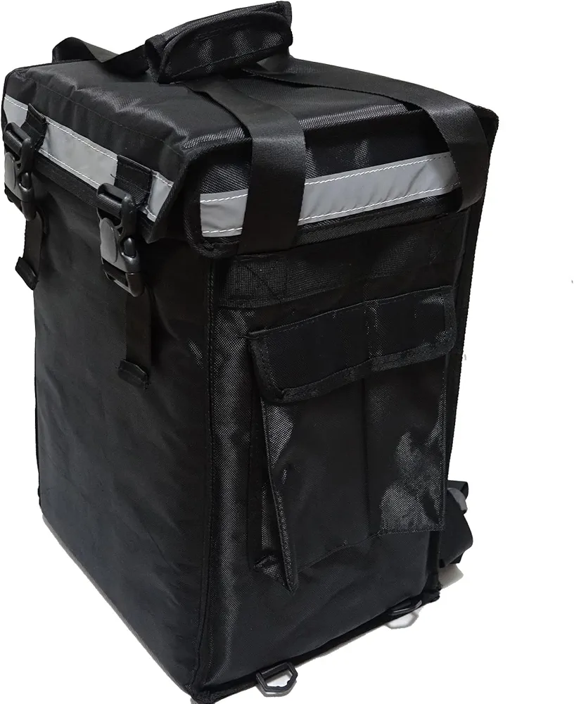 Professional Insulated Food Delivery Backpack with Reflective Safety Strip - Multicolor