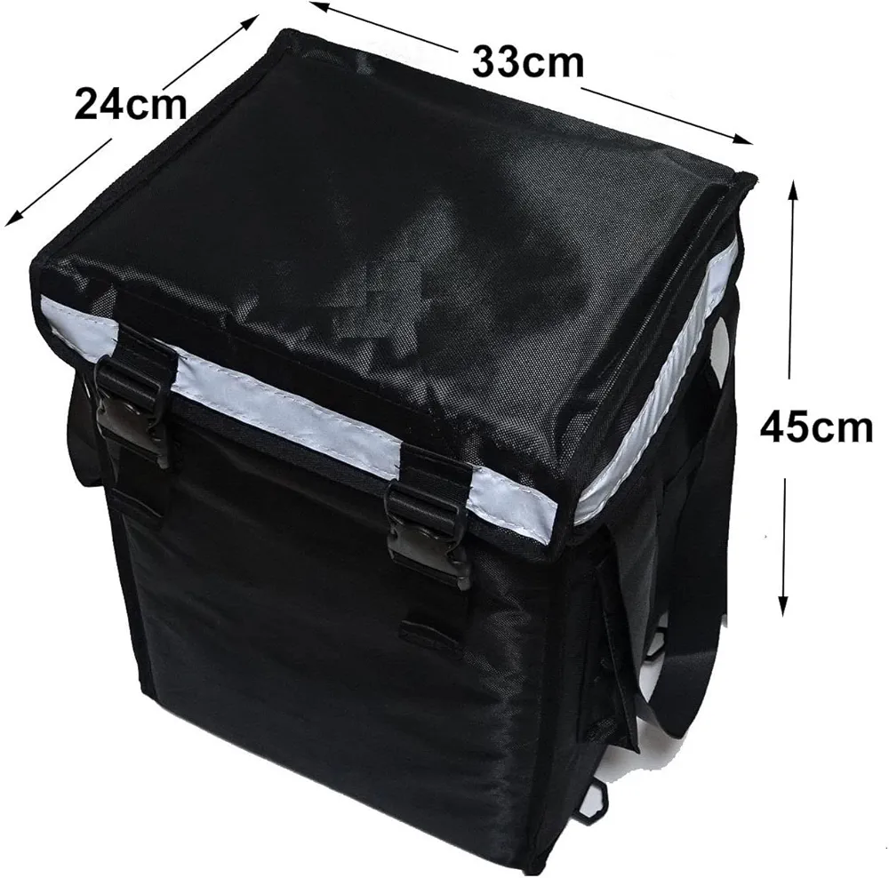 Professional Insulated Food Delivery Backpack with Reflective Safety Strip - Multicolor