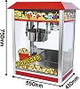 Stainless Steel Electric Popcorn Maker – Fast Hot Air Popcorn Machine - Red