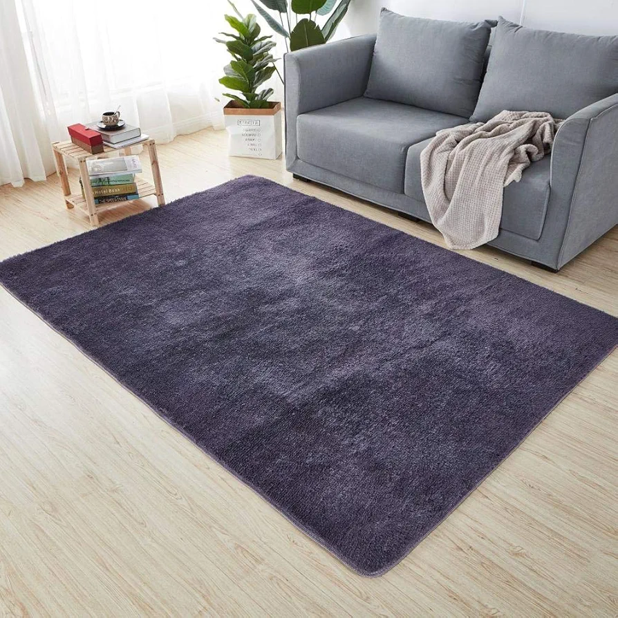 1.5 x2m Medium Fluffy Center Carpets Fluffy Rugs - Light Purple