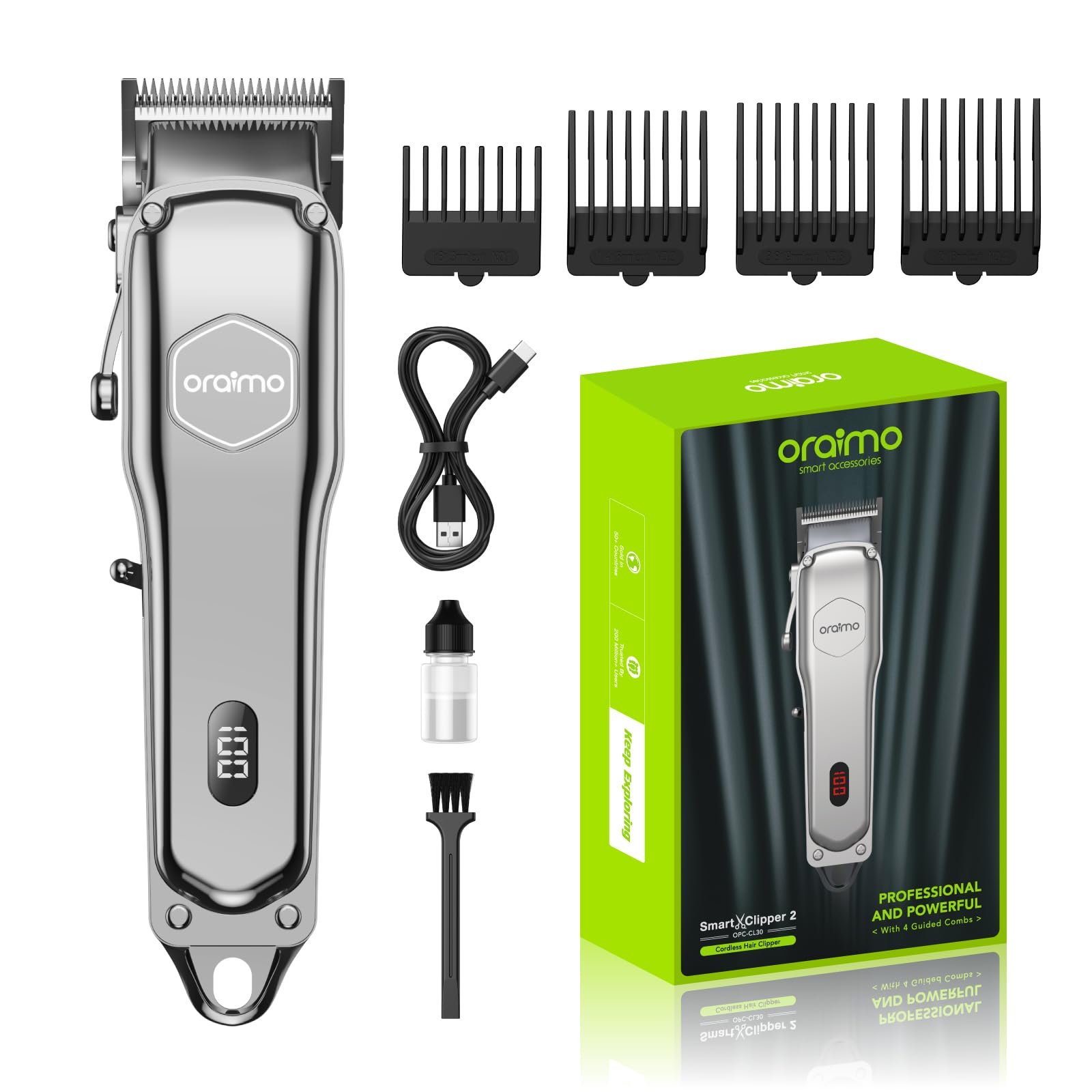 Oraimo Smart Clipper 2 Professional Hair Clipper Rechargeable LED Display 365-day Warranty (Copy)