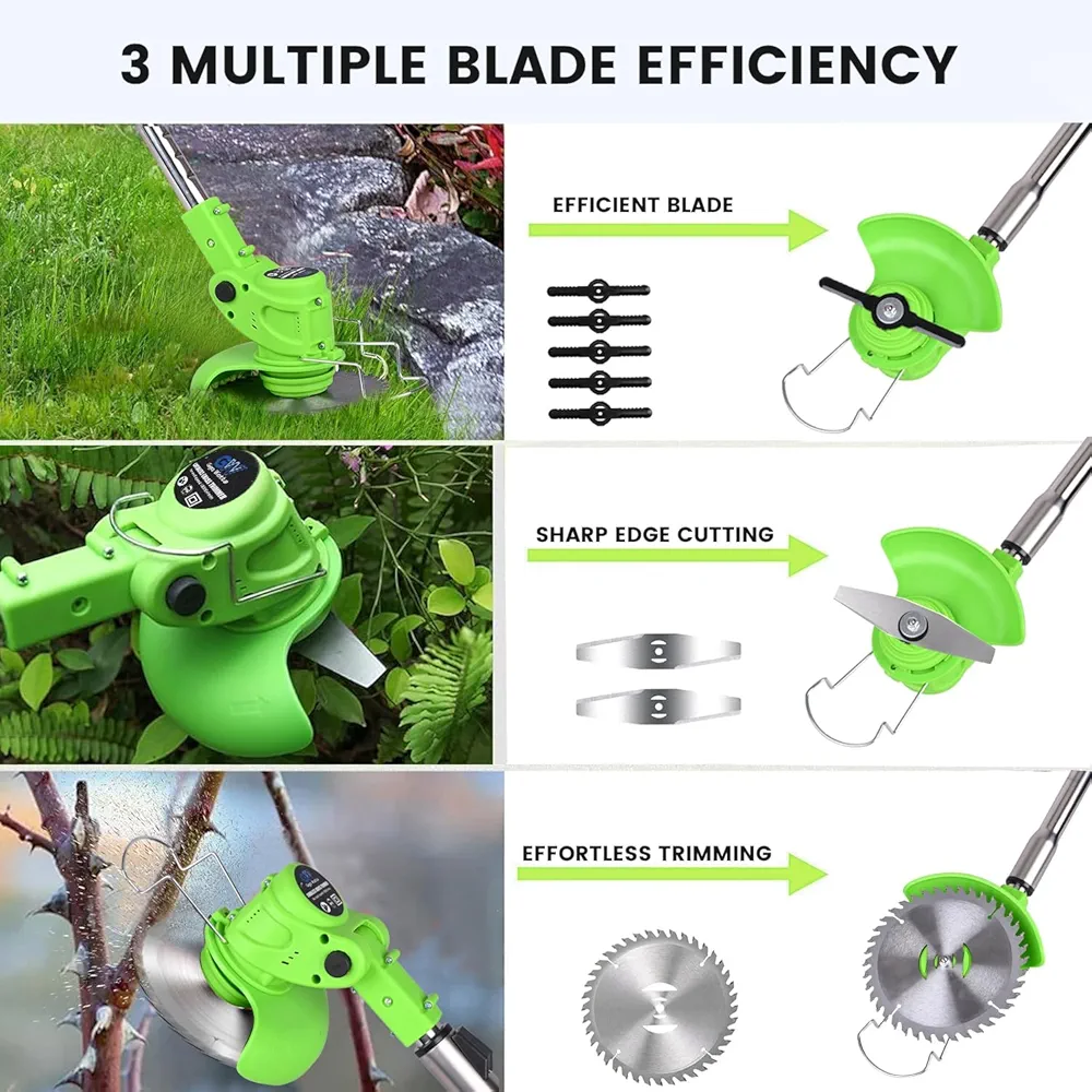 Rechargeable Cordless Lawn Mower Grass Trimmer with 48V Battery