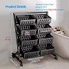 4-Tier Kitchen Fruit & Vegetable Storage Cart with Wheels – Black