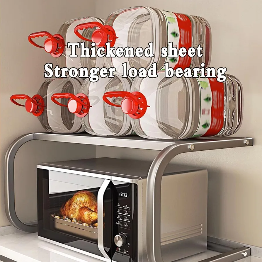Microwave Storage Rack / Microwave Stand - Black/White