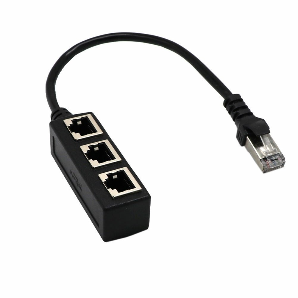 RJ45 Network Splitter Adapter -Black