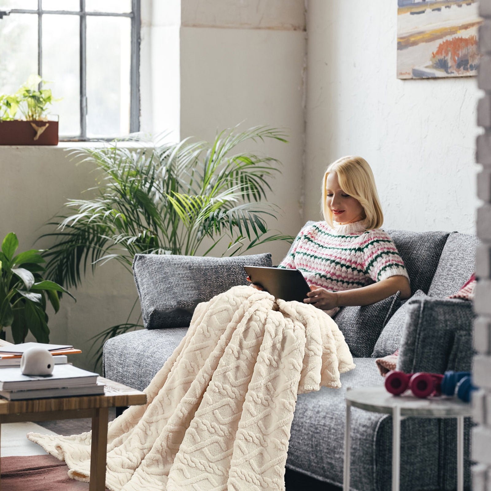 5x6 Ultra Soft Warm Throw Fleece Blanket - Multi color