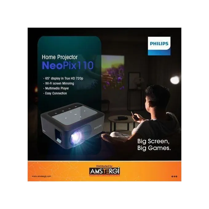 Philips NeoPix 100 Portable Smart Projector - Black
