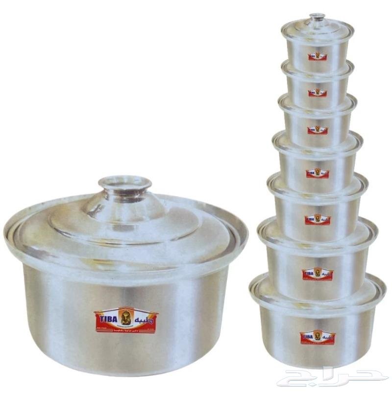 Set 8pcs of Aluminum Cooking Pots/Saucepans - Silver