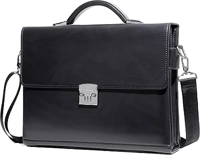 Leather Laptop Business Bag for Men