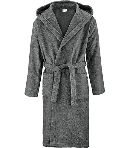 Men's Cotton Bathrobe - Grey