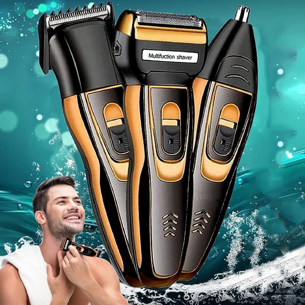 Geemy 3-in-1 Rechargeable Hair Clipper and Shaver set