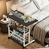 Adjustable Height Computer Desk – Sturdy & Spacious Home Office Desk (60 x 40 x 90 cm) – Black & White