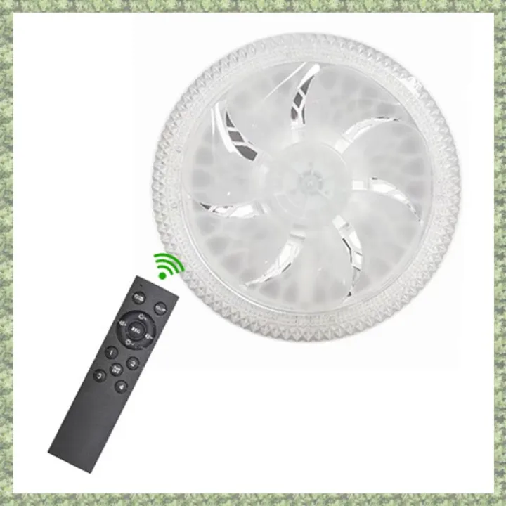LED Ceiling Fan Lamp With Remote Control - White