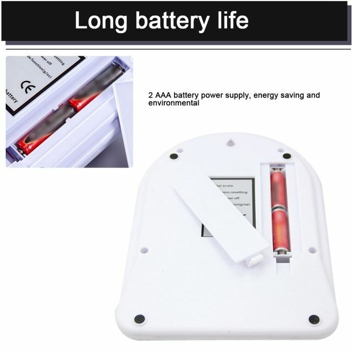 10000g LCD Digital Kitchen Tool Food Weighing Scales -White