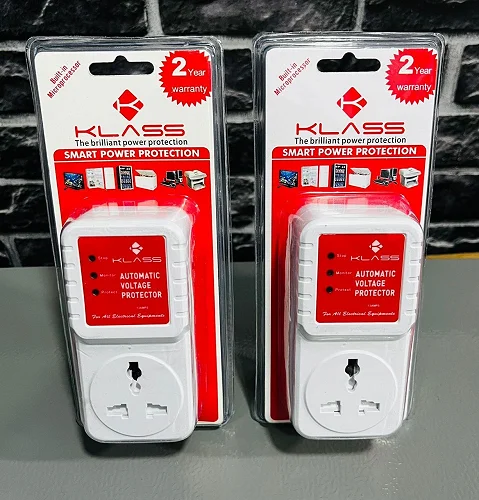 Klassic Power Protection Voltage Protector for TV, Fridge and Electrical Equipment – White