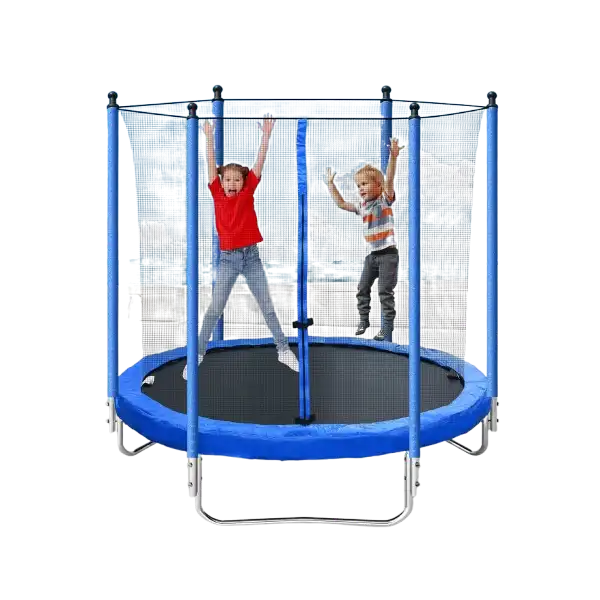 8FT Outdoor Trampoline with Safety Enclosure