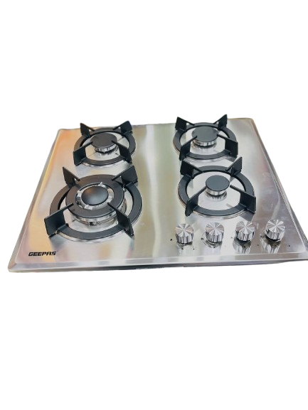 Geepas 4-Burner Built-In Gas Hob With Auto Ignition (Model GGC31026) - Black