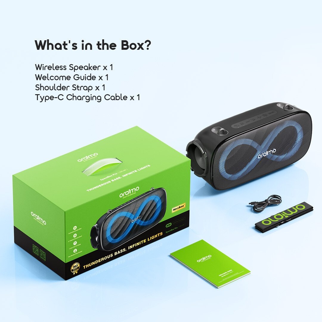 Oraimo Wireless Portable Bluetooth Speaker 80W