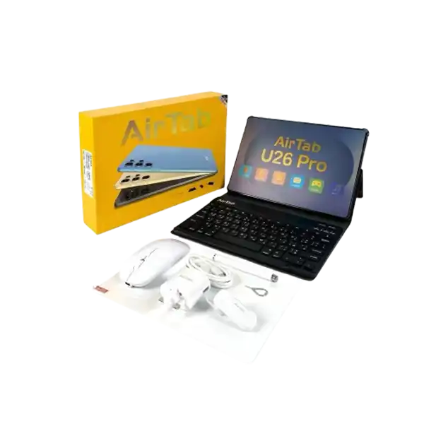 AirTab U26 Pro PC Android Tablet Android 15 OS, 10.1 FHD Incell, 16GB RAM, 1TB ROM, 13MP And 30MP Camera, 10000mAh Battery