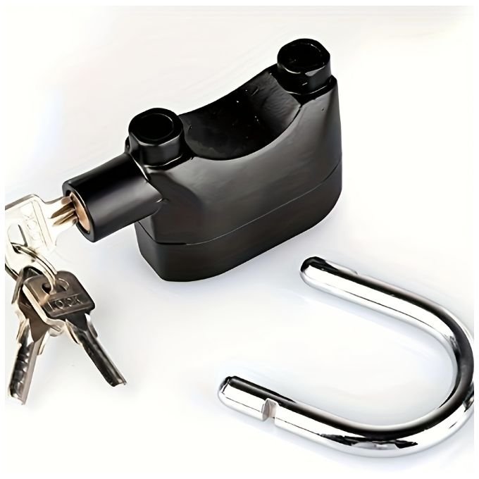 Siren Alarm Padlock -Zinc Alloy - Black