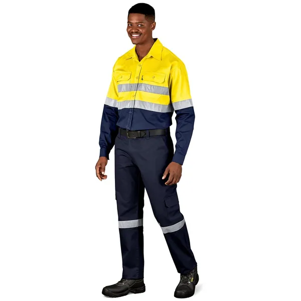 Safety Protective Men's Construction Workwear Overall With Reflector Lines