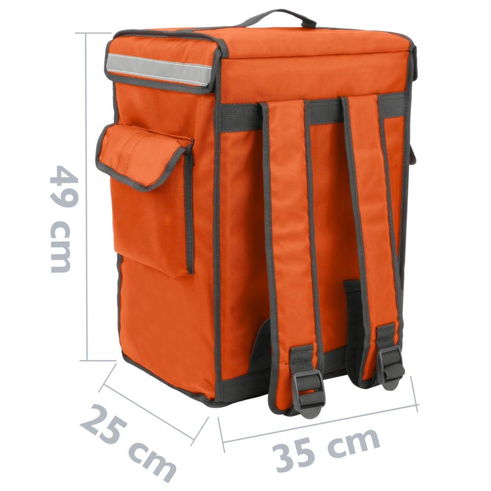 Professional Insulated Food Delivery Backpack - Orange