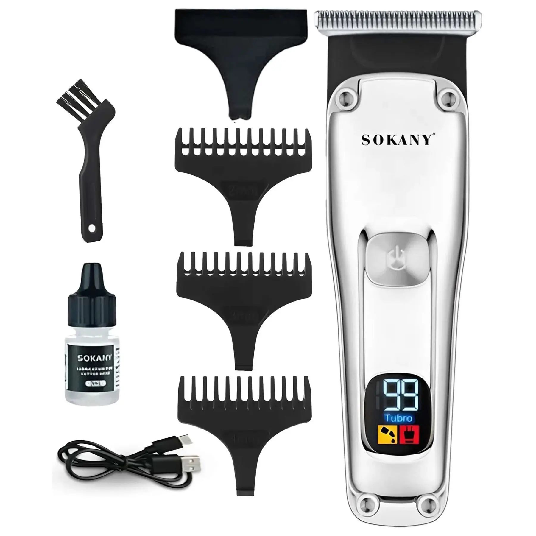 Sokany SK-16064 Professional Hair Clipper with USB Charging and Low
