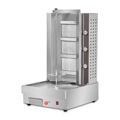 Commercial 3-Burner Gas Shawarma Machine – Stainless Steel Grill