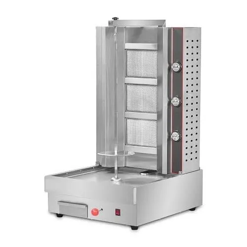 Commercial 3-Burner Gas Shawarma Machine – Stainless Steel Grill