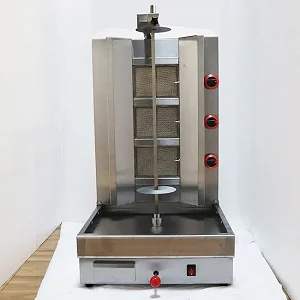 Commercial 3-Burner Gas Shawarma Machine - Stainless Steel Vertical Doner Kebab Rotisserie Grill