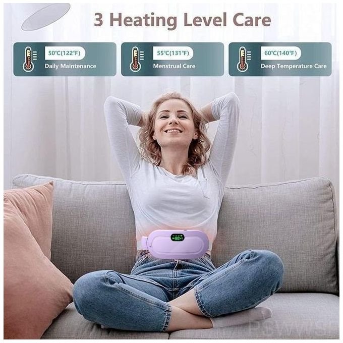 MENSTRUALCUP Menstrual Heating Pad Belt – Cordless Period Pain Relief Massager