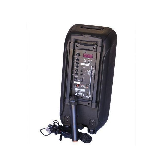 Cortina 12 Inch Rechargeable Public Address Speaker With 2 Wireless Mics, Bluetooth & FM – Black