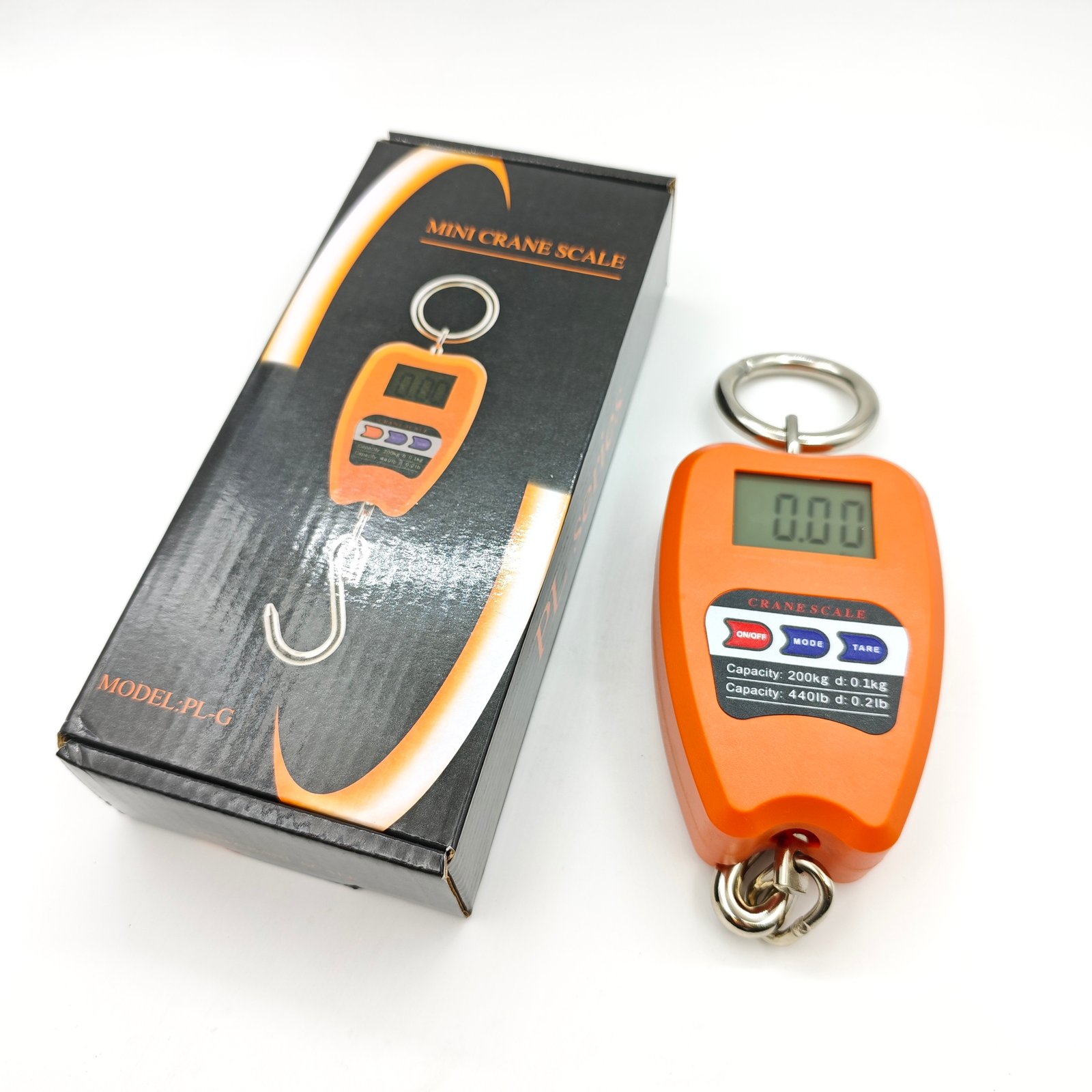 Digital Electronic 100kg Maximum Scale Mini Crane Scale - Black/Orange