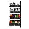 4-Tier Kitchen Fruit & Vegetable Storage Cart with Wheels – Black