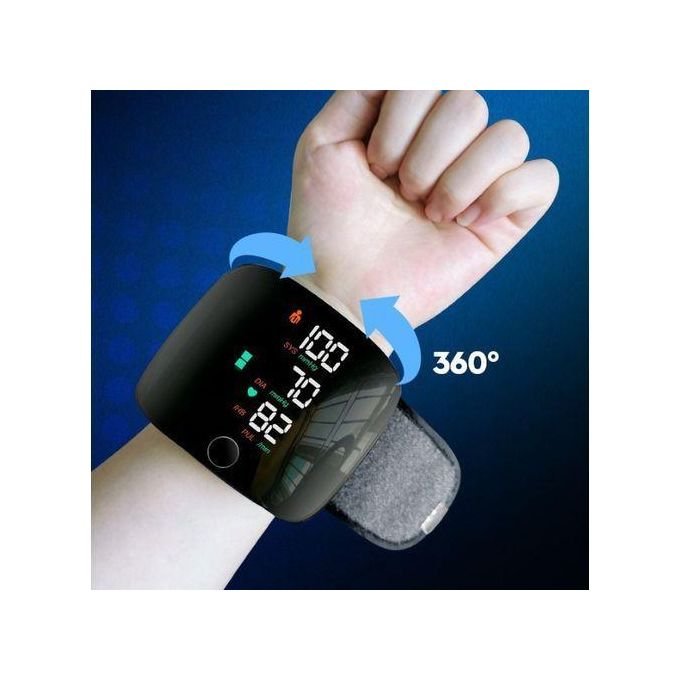 Rechargeable Wrist Blood Pressure Monitor with LCD Display and Voice