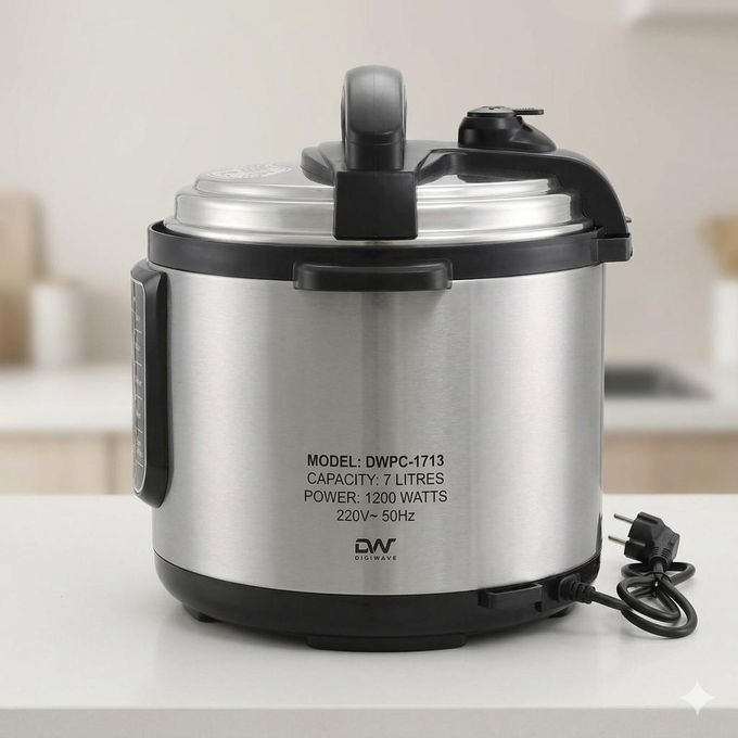 Digiwave 7L Electric Pressure Cooker 1200W – Silver