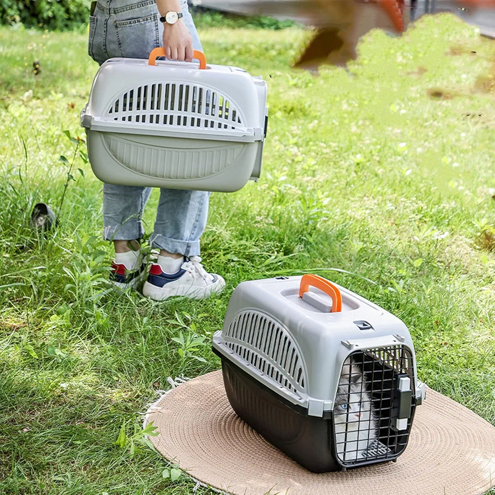 Dog Carrier Plastic Pet Box Ventilated Crate