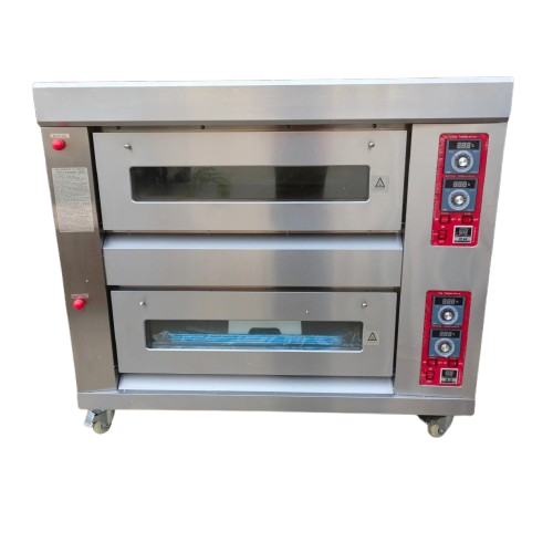Double Deck Commercial Electric Bakery Oven – 2 Tray -Silver