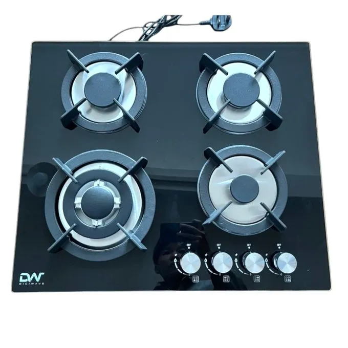 Digiwave 4 Burner Gas Stove Built In Hob Tempered Glass
